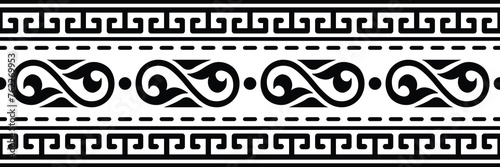 Seamless pattern, ethnic background on the theme of Turkic art, vector design