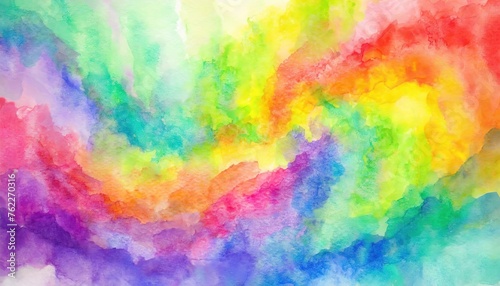 Vibrant Watercolor Rainbow Background
