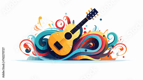 Musical icon design flat vector isolated on white background