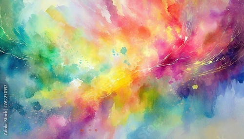 Vibrant Watercolor Explosion Abstract Artwork