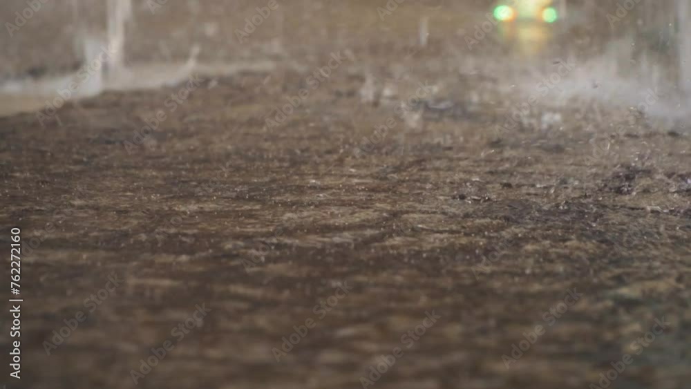 water drops on the ground water drops on the ground