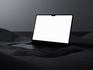 Device Screen mockup. Laptop pro with blank screens for your design. Realistic 3D illustration