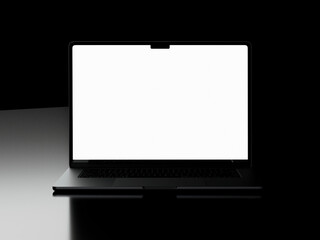 Device Screen mockup. Laptop pro with blank screens for your design. Realistic 3D illustration