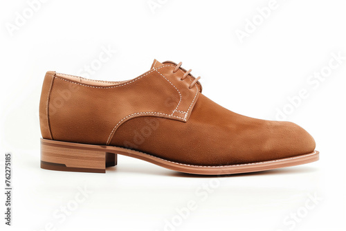 brown leather shoes isolated