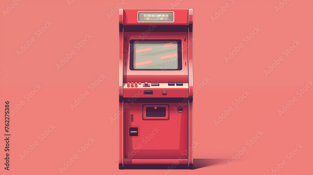 Abstract illustration of old retro gaming machine, vector art Abstract illustration of old retro gaming machine, vector art
