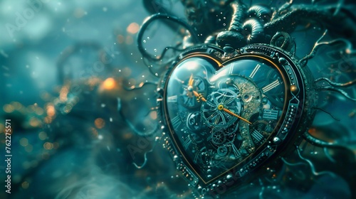 Steampunk Heart: Mechanical Vitality and Artistic Vision. Generative ai