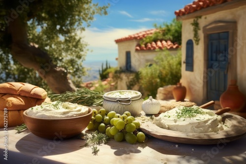 A captivating glimpse into the art of curd preparation in Mediterranean cultures.