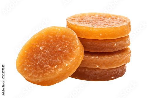 Sugarcane hard molasses or jaggery isolated on transparent or white background, png