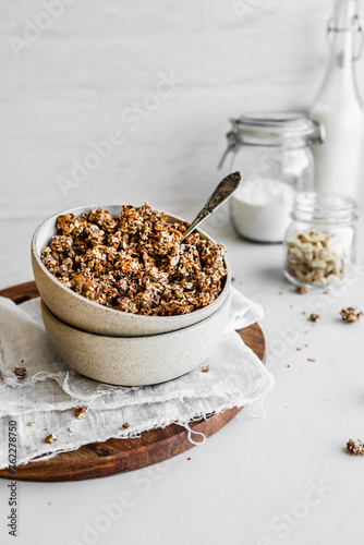 Homemade granola in the kitchen