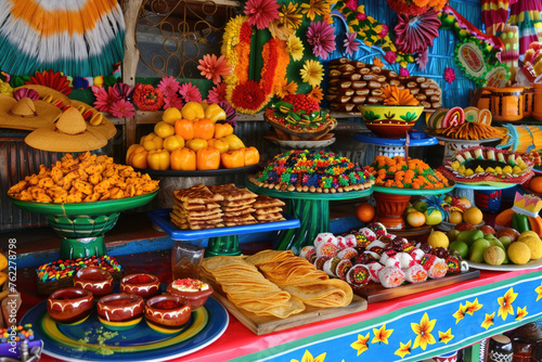A vibrant display of traditional Mexican culinary treats © Venka