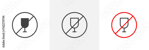 No Alcohol Area Sign. Wine and Beer Prohibition. Alcohol Consumption Ban Notice