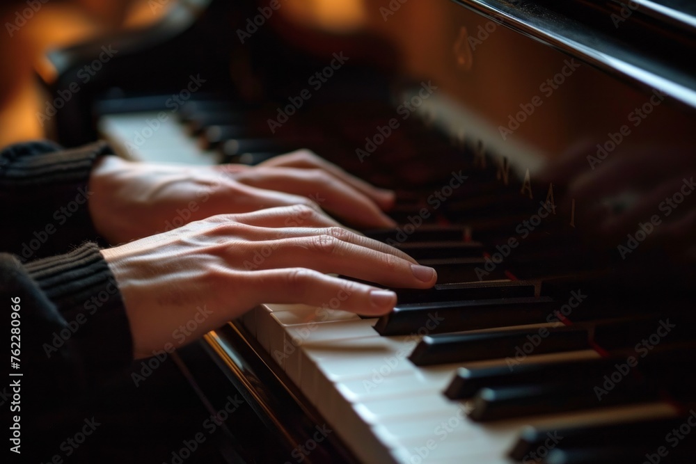 hands playing the piano, Generative AI hands playing the piano, Generative AI