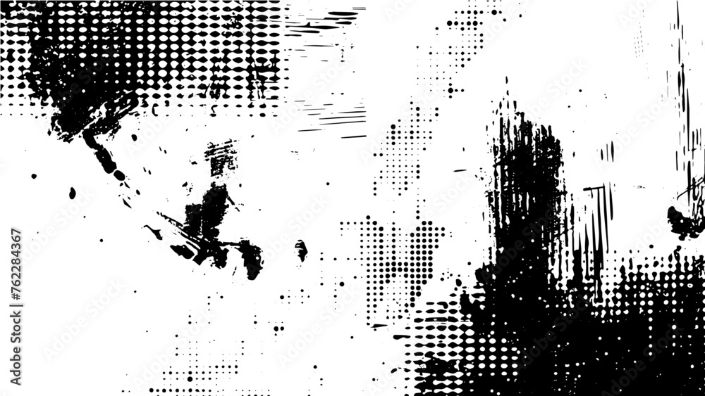 Dot Horizontal Distress Overlay Texture. Subtle grain texture overlay. Grunge vector background. Black and White Texture. Old grunge texture. Dark weathered overlay pattern sample on transparent.