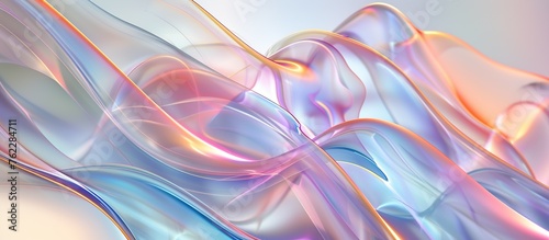 A colorful  flowing wave of water with a pink and blue hue