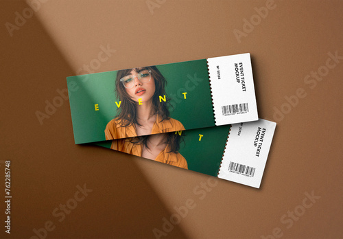 Plane Event Ticket Mockup