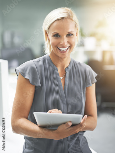 Portrait, office and woman with smile, tablet and opportunity in HR consulting business career. Face, startup and happy businesswoman with digital app at human resources agency with professional job Free Download Portrait, office and woman with smile, tablet and opportunity in HR consulting business career. Face, startup and happy businesswoman with digital app at human resources agency with professional job - GFXLoad