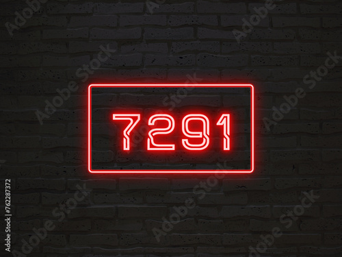 7291年のネオン文字