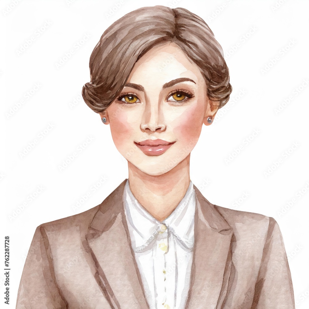 Portrait of a Businesswoman with Elegant Hairstyle Portrait of a Businesswoman with Elegant Hairstyle
