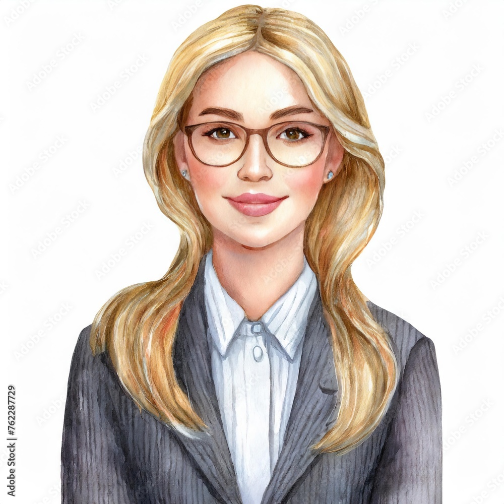 Professional Woman with Glasses Portrait