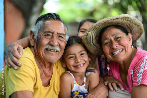 Happy Faces of a Mexican Family