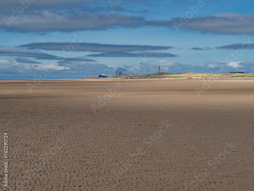 Sandy Beach View Near Blackpool