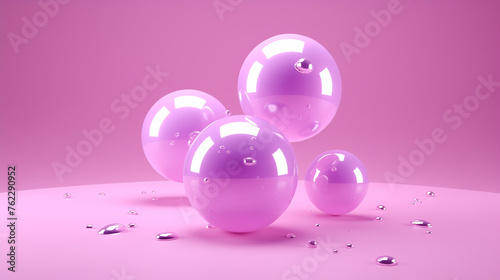 pink balloons with pink background