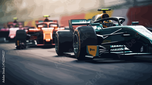Speed Demons: Formula 1 Cars Unleashing their Inner Beast on the Track photo
