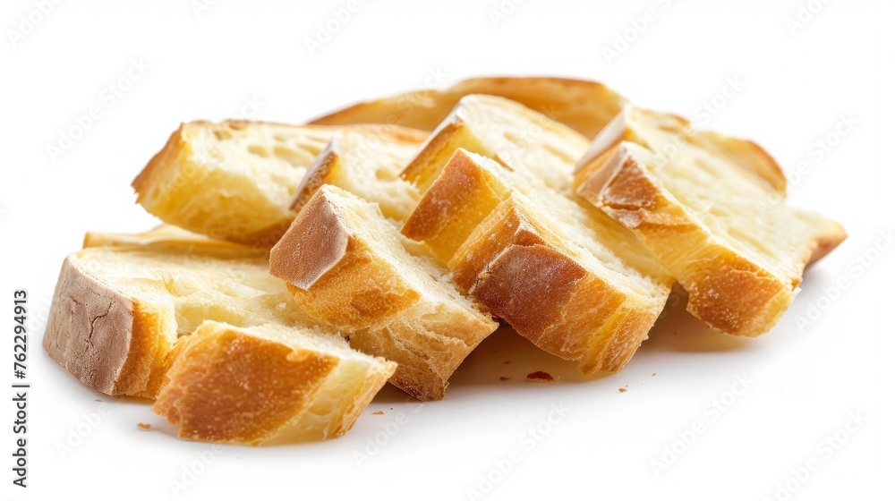 pieces of sliced bread isolated on white background pieces of sliced bread isolated on white background