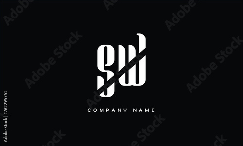 SW, WS, S, W Abstract Letters Logo Monogram photo