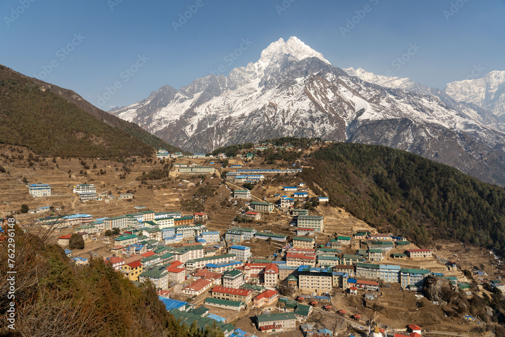 High Angle View of Namche Bazaar