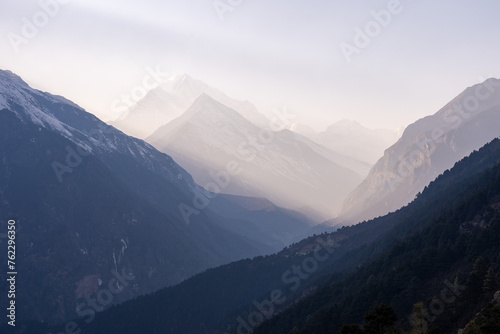 Himalaya Mountains in the Morning Light