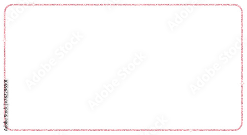 Rectangle rose gold glitter frame border illustration for web presentation, thumbnail, banner, social story post or other 16: 9 work projects, cut out, isolated.