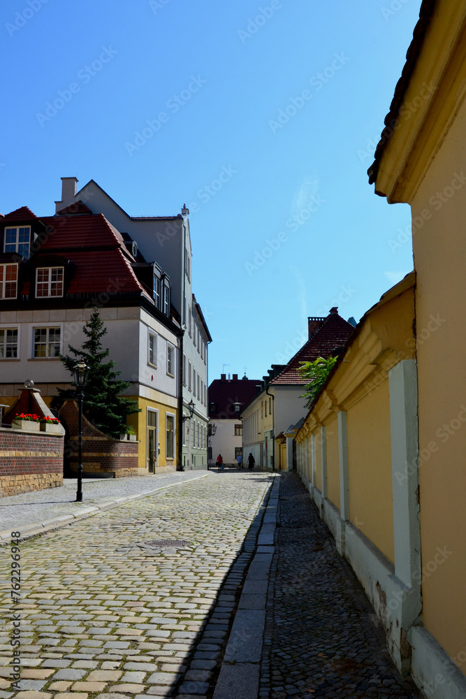 Obraz premium Street on the Cathedral Island. Wroclaw, Poland