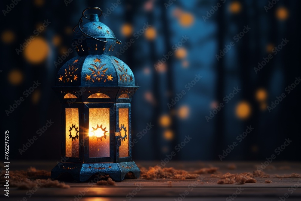 Enchanting Ramadan lantern glowing background. Holy lamp moon fabric fasting. Generate Ai Enchanting Ramadan lantern glowing background. Holy lamp moon fabric fasting. Generate Ai