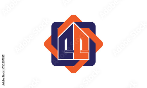 QQ real estate logo design vector template.