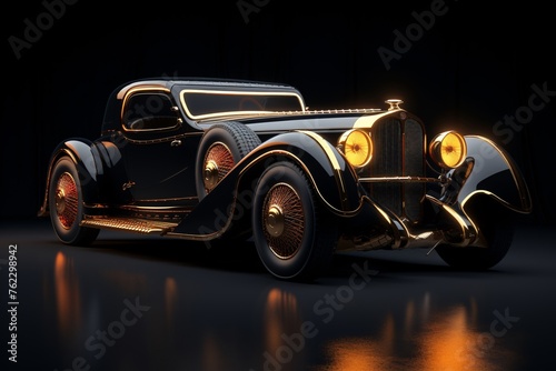 a black and gold car