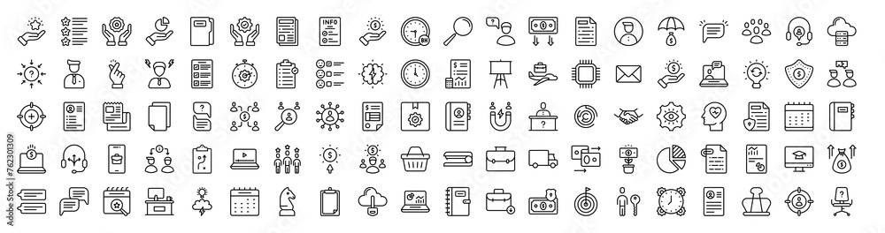 Business vector thin line mini icons set. Thin simple outline icon collection. Business vector thin line mini icons set. Thin simple outline icon collection.