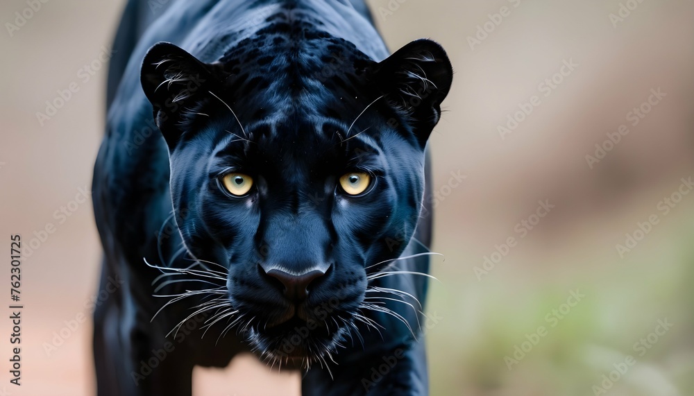 A Panther With Its Eyes Darting Back And Forth Wa