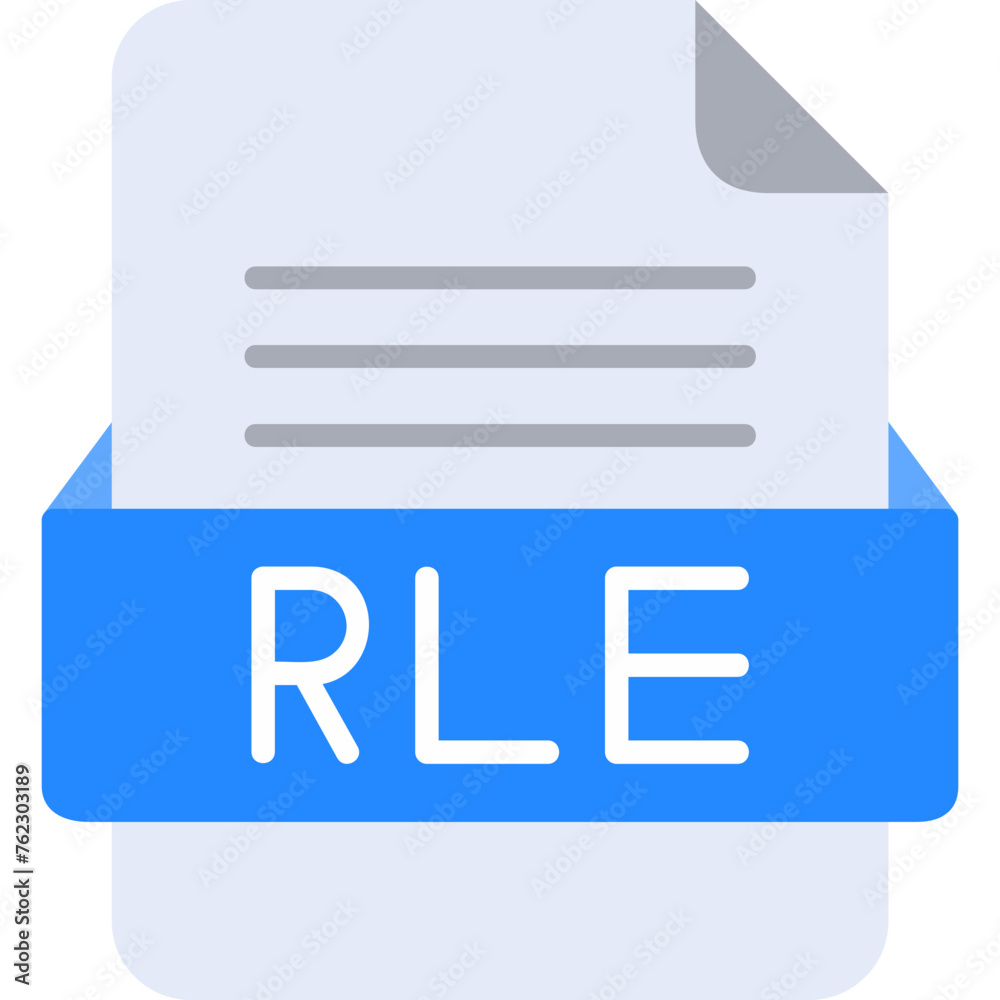 RLE File Format Vector Icon Design RLE File Format Vector Icon Design