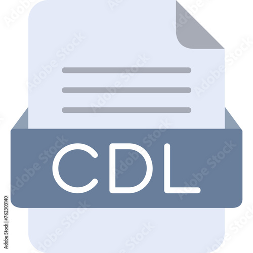 CDL File Format Vector Icon Design