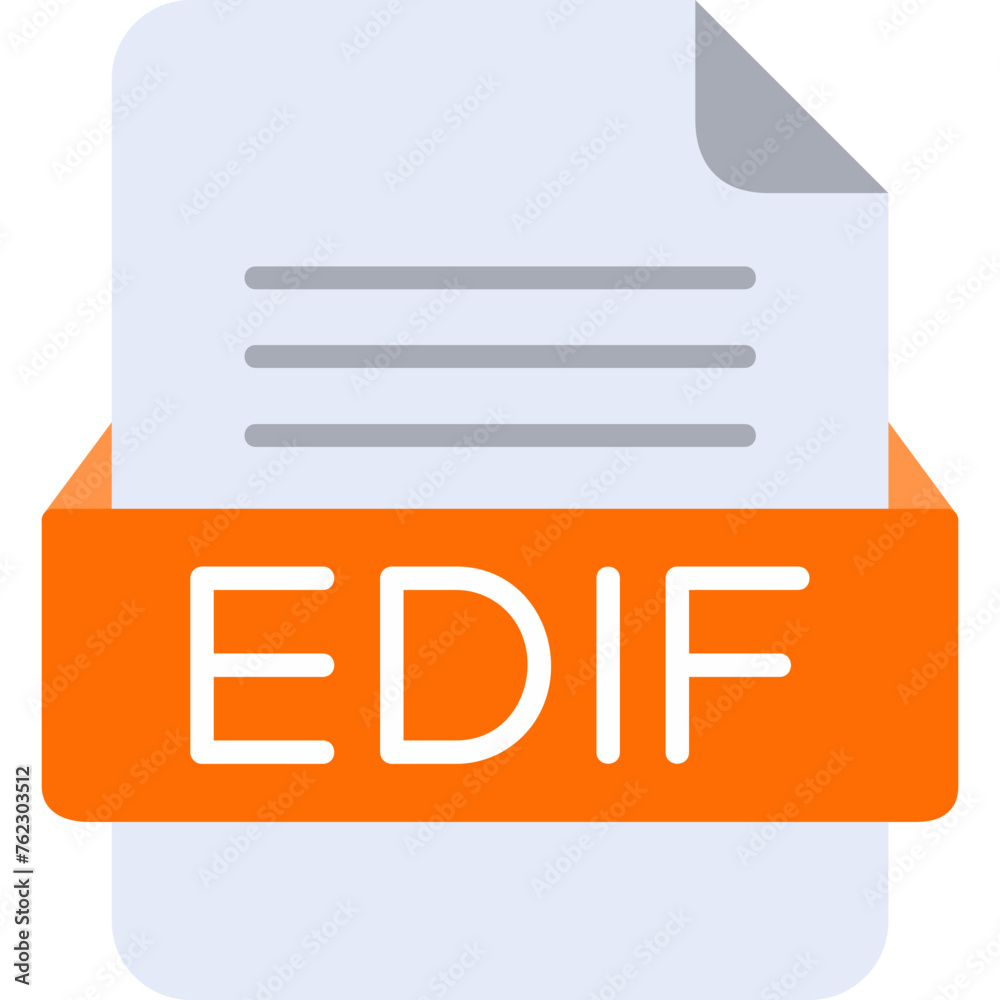 EDIF File Format Vector Icon Design EDIF File Format Vector Icon Design