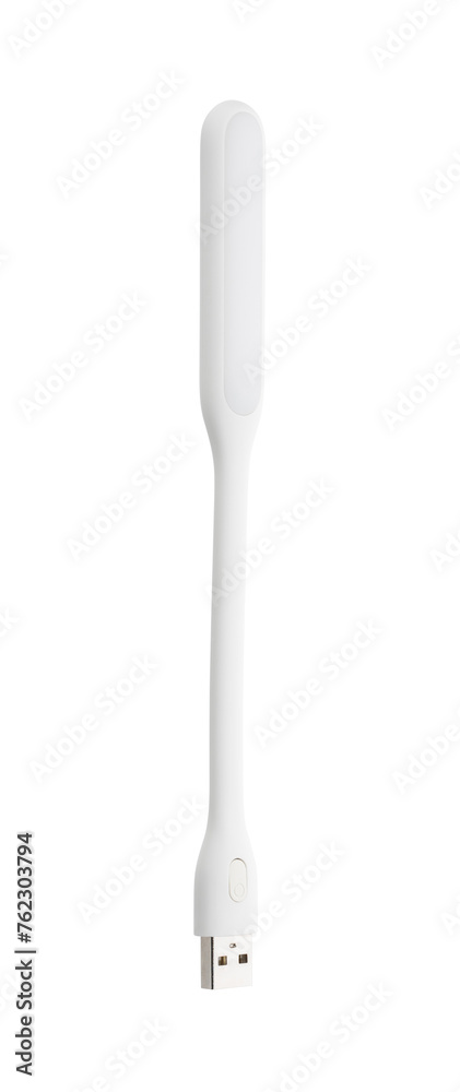 Plastic USB LED portable lamp on white background. Plastic USB LED portable lamp on white background.