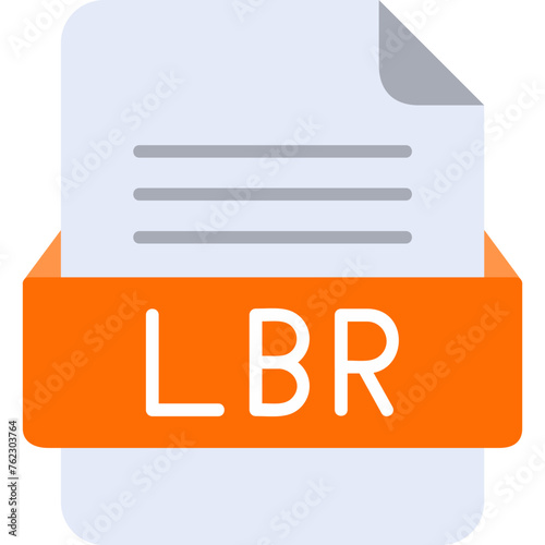 LBR File Format Vector Icon Design