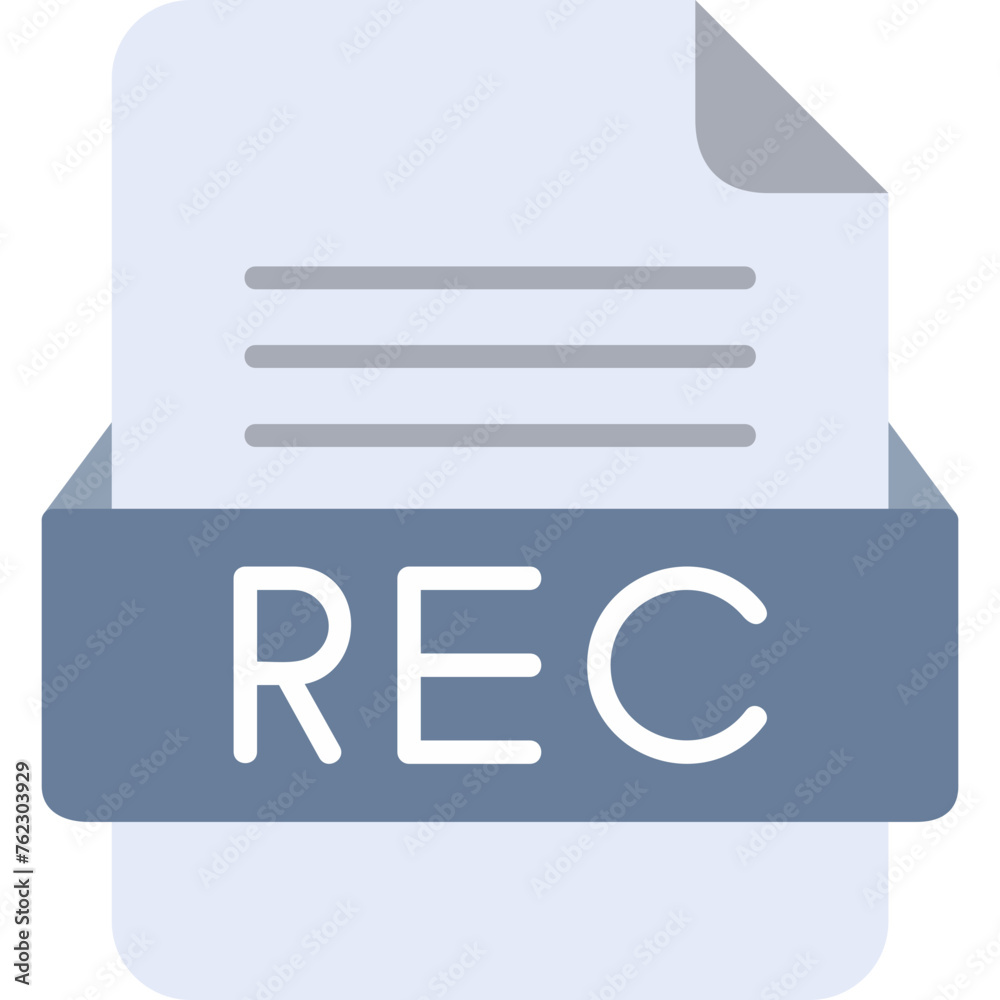 REC File Format Vector Icon Design REC File Format Vector Icon Design