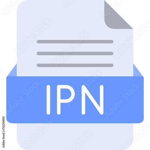 IPN File Format Vector Icon Design