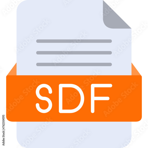 SDF File Format Vector Icon Design