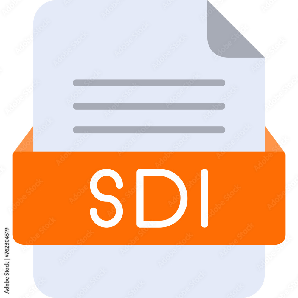 SDI File Format Vector Icon Design SDI File Format Vector Icon Design