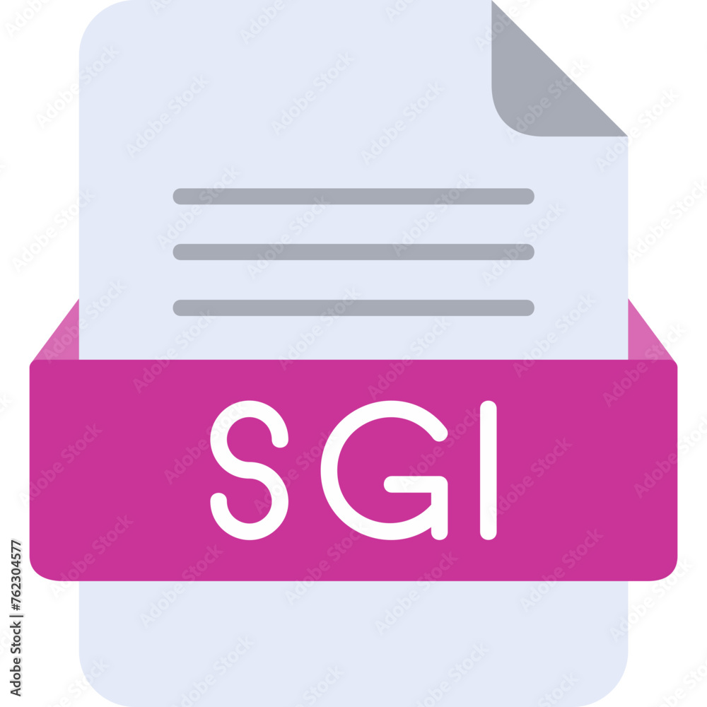 SGI File Format Vector Icon Design SGI File Format Vector Icon Design