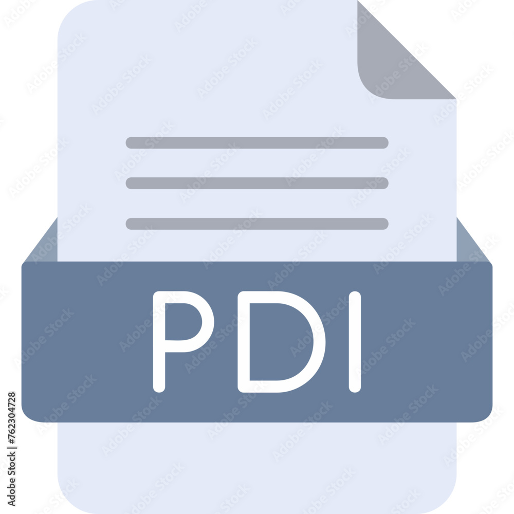 PDI File Format Vector Icon Design PDI File Format Vector Icon Design