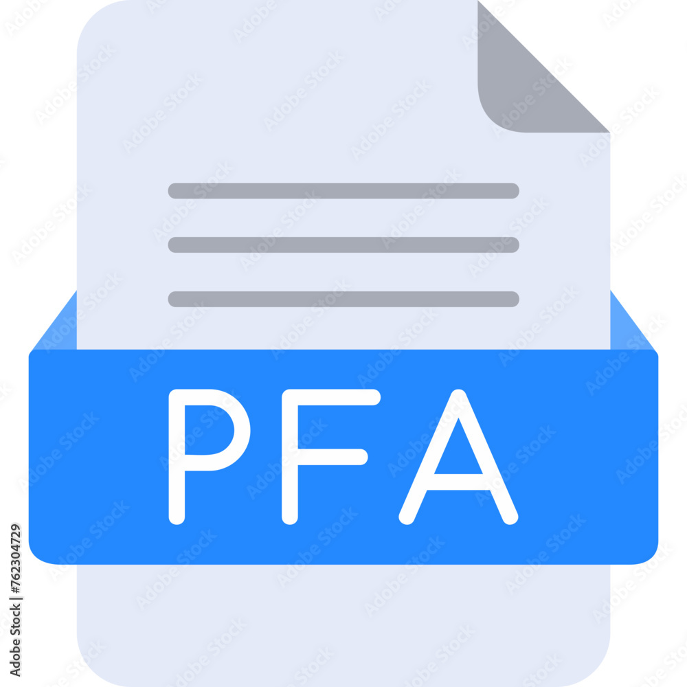 PFA File Format Vector Icon Design PFA File Format Vector Icon Design